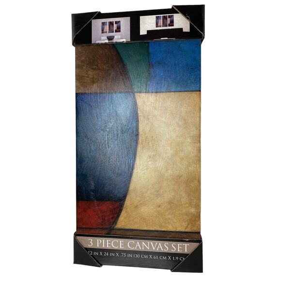 Raymond Woods Canvas Painting 3 Piece Set New In Packaging - Picture 8 of 8